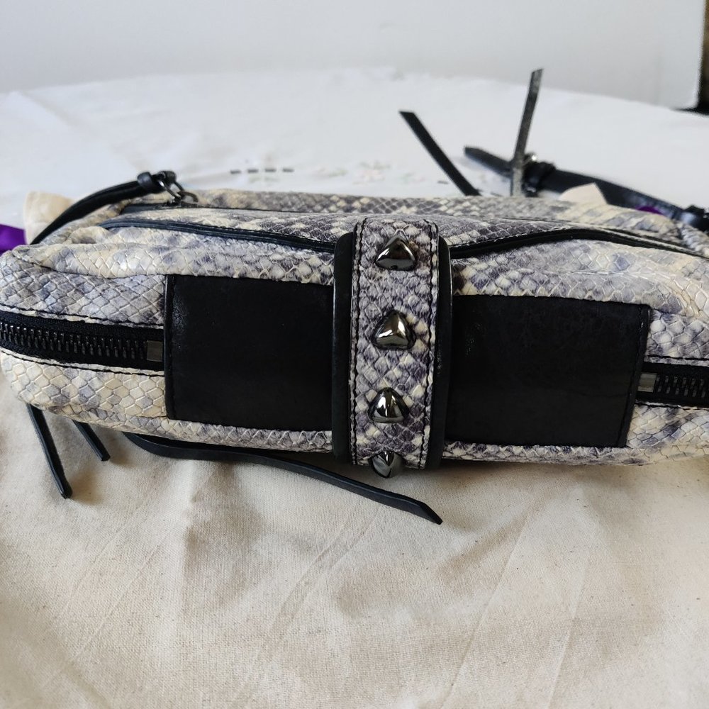 Botkier Trigger East West Black Snake Print Cross… - image 4